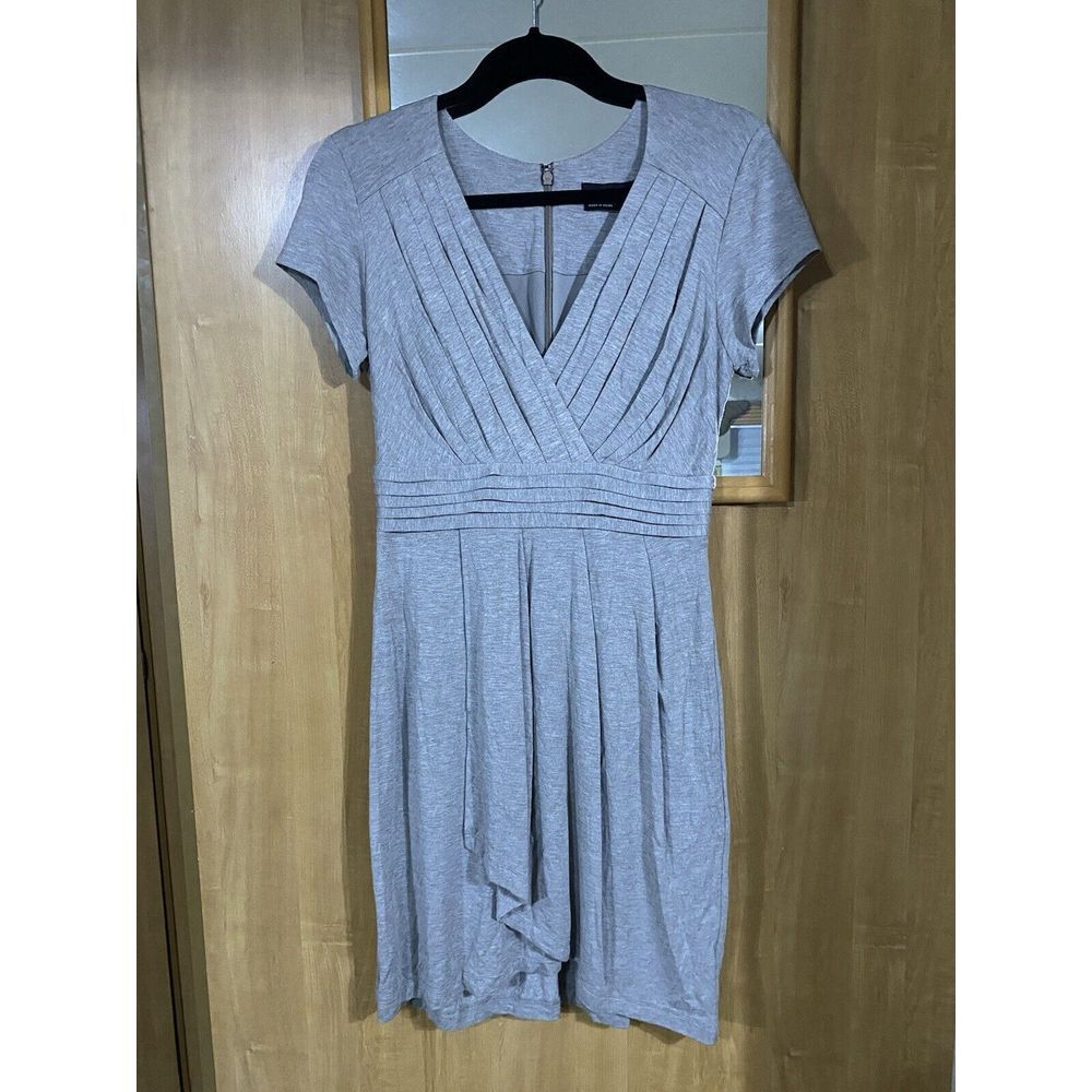 Max and Cleo Women's‎ Size 4 Navy Faux Wrap Dress - Picture 2 of 8